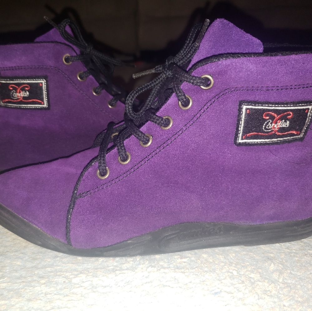 Womens Vintage Candies Purple Suede Shoes Size 5
